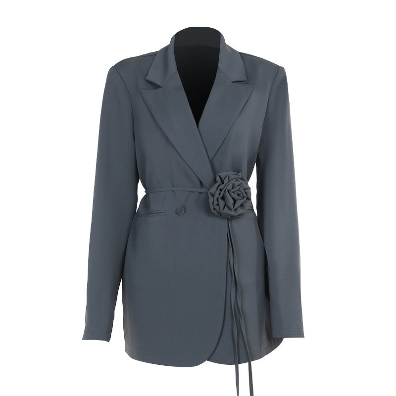 Blazer mit Blumendetail